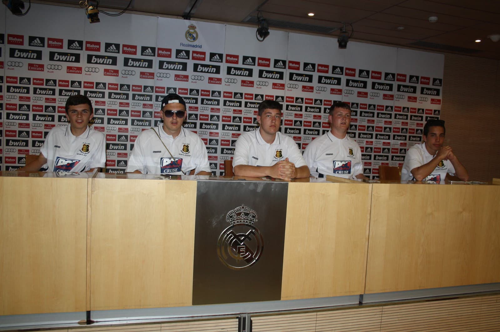 Veterans in the Real Madrid Bernabeu press room